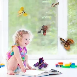 5pcs/set Flying In The Book Magic Butterfly Flying Card Toy With Empty Hands Butterfly Wedding Magic Props Tricks Christams Gift