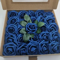 25/50pcs/set Gift Box 8cm Artificial Rose With Leaves 25 50 Boxes Of Home Flower Decoration Wedding Decoration