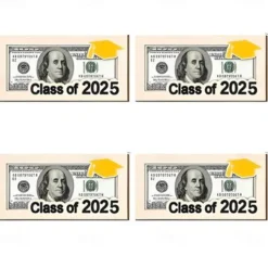 4pcs/set Graduation Money Holder Graduation Gift Class of 2025 Grad Wooden Card Box Cash Holder DIY Money Cash Envelope Wallet Senior Gift Birthday Present for Grad