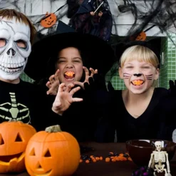 10Pcs/set Halloween Decoration Simulation Teeth Prank Toys Halloween Cosplay Prop Vampire Zombie Devil Dentures Fangs Rotten Fake Tooth