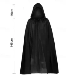 4pcs/set Halloween Party Adult Reaper Black Cloak Skull Mask Gloves Halloween Costume Prop Set