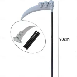 4pcs/set Halloween Party Adult Reaper Black Cloak Skull Mask Gloves Halloween Costume Prop Set