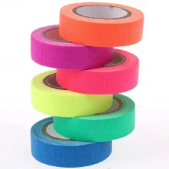 6pcs/Set UV Gaffer Fluorescent Party Tape Blacklight Reactive Glow In The Dark Tape Neon Cloth Tape Warning Stage Prop Home Decoration