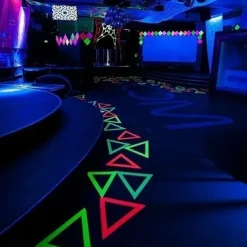 6pcs/Set UV Gaffer Fluorescent Party Tape Blacklight Reactive Glow In The Dark Tape Neon Cloth Tape Warning Stage Prop Home Decoration