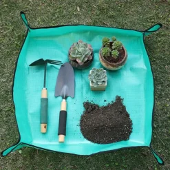 PE Plant Repotting Mat Waterproof Transplanting Mat Indoor Succulent Potting Mat Portable Gardening Mat Dirty Catcher Bonsai Succulent Potting Tarp