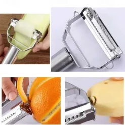 Peeler Stainless Steel Double Layer Multifunction Vegetables and Fruit Grater Home Kitchen Tool