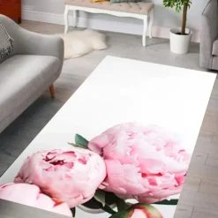 Peony Flower Area Rug Kitchen Mat Non-Slip Oil Proof Floor Mat Livingroom Rug Indoor Outdoor Mat Bedroom Decor Bathroom Mat Entrance Rug Door Mat