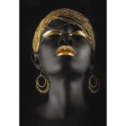 People Modern Art Prints Wall Art Abstract Painting Black Gold Canvas Prints Rolled Canvas Prints No Frame Unframed Unstretched