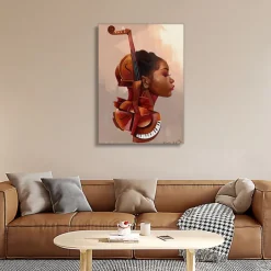 People Prints African Women Wall Art Modern Picture Home Decor Wall Hanging Gift Rolled Canvas Unframed Unstretched