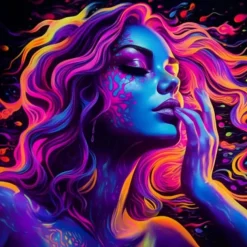 People Wall Art Canvas Beautiful Colorful Woman Prints and Posters Abstract Portrait Pictures Decorative Fabric Painting For Living Room Pictures No Frame