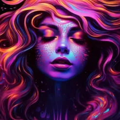 People Wall Art Canvas Beautiful Colorful Woman Prints and Posters Abstract Portrait Pictures Decorative Fabric Painting For Living Room Pictures No Frame