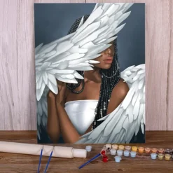 People Wall Art Canvas Girl Wings Prints and Posters Pictures Decorative Fabric Painting For Living Room Pictures No Frame