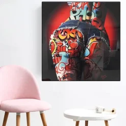 People Wall Art Canvas Sexy Ass Prints Painting Artwork Picture Pop Graffiti Colorful Home Decoration Décor Rolled Canvas No Frame Unframed Unstretched