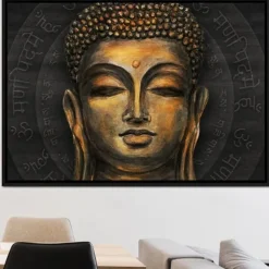 People Wall Art Canvas Traditional Buddha Prints and Posters Portrait Pictures Decorative Fabric Painting For Living Room Pictures No Frame