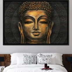 People Wall Art Canvas Traditional Buddha Prints and Posters Portrait Pictures Decorative Fabric Painting For Living Room Pictures No Frame