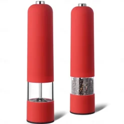 Pepper Grinder, Household Sea Salt Ginder, Electric Spice Grinder, Automatic Sea Salt Crusher, Reusable Glass Seasoning Bottle, Kitchen Gadgets, Kitchen Supplies