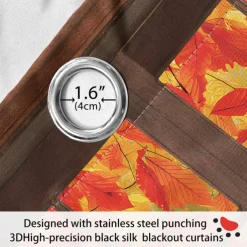 Perforated Blackout Curtains Window Forest Beautiful Scenery Insulation Outdoor Balcony Rest Living Room Home Decoration 2-piece Set 3D Digital Printing