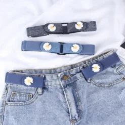 Perforated Free Belt With No Marks, Women'S Summer Jeans Are Versatile, Elastic And Decorative, Invisible Women'S Waist