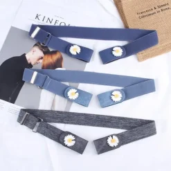 Perforated Free Belt With No Marks, Women'S Summer Jeans Are Versatile, Elastic And Decorative, Invisible Women'S Waist