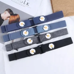 Perforated Free Belt With No Marks, Women'S Summer Jeans Are Versatile, Elastic And Decorative, Invisible Women'S Waist