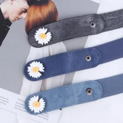 Perforated Free Belt With No Marks, Women'S Summer Jeans Are Versatile, Elastic And Decorative, Invisible Women'S Waist