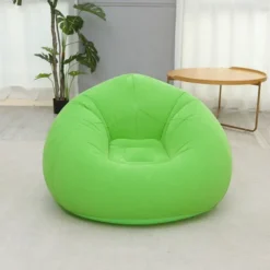 1-Person Outdoor Inflatable Sofa Lounge Chair - Self-Inflating Portable Camping Chair with Carry Bag, Durable Semi-Rectangular Design for Backyard, Picnic, Beach & Relaxation, Picnic Furniture