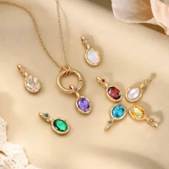 Personalized Birthstone Necklace Custom Best Gift for Mom – Jewelry for Women, Ideal Gift for Mother's Day, Valentine's Day, Anniversary, or Birthday