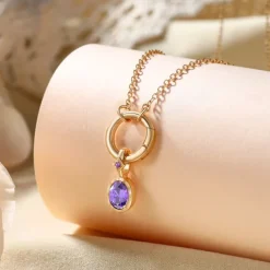 Personalized Birthstone Necklace Custom Best Gift for Mom – Jewelry for Women, Ideal Gift for Mother's Day, Valentine's Day, Anniversary, or Birthday