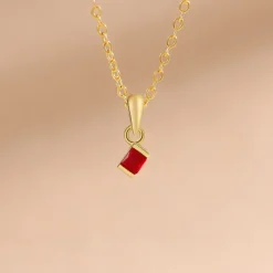 Personalized Birthstone Necklace Custom Best Gift for Mom Jewelry for Wife, Girlfriend, or Mom with Natural Gemstone Pendant