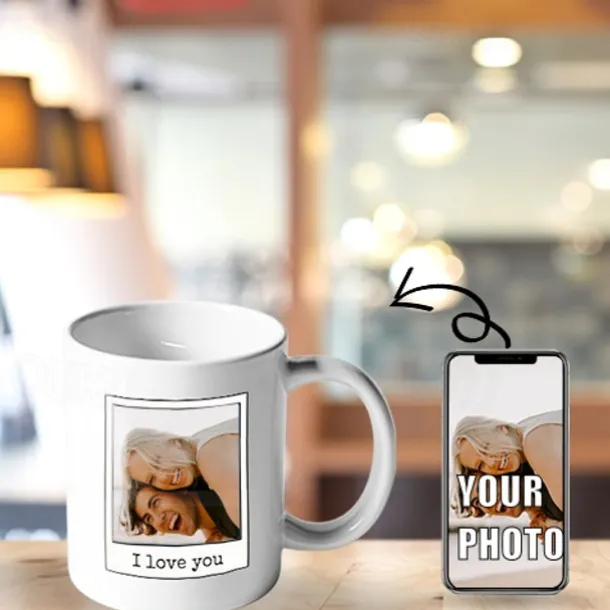 Personalized Couple Photo Mug Custom Best Gift for Dad, 11oz Wedding Gift Ceramic Coffee Cup for Family, Husband, Birthday, Christmas, Anniversary