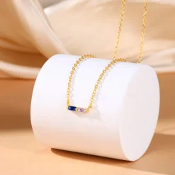 Personalized Custom Birthstone Necklace Custom Best Gift for Mom Jewelry with Unique Birthstone for Wife or Partner