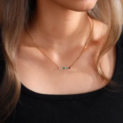 Personalized Custom Birthstone Necklace Custom Best Gift for Mom Jewelry with Unique Birthstone for Wife or Partner