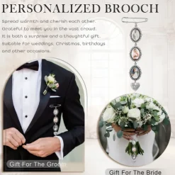 Personalized Graduation Pin Brooch Custom Photo Charm Best Wedding Graduation Memorial Sympathy Gift for Anniversary or Birthday Ideal for Friends, Family