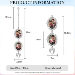 Personalized Graduation Tassel Photo Charm, Custom Memorial Best Graduation Gift,Charm with Angel Wings Unique Keepsake for Friends or Yourself, Perfect for Graduation, Birthday, Christmas