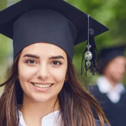 Personalized Graduation Tassel Photo Charm, Custom Memorial Best Graduation Gift,Charm with Angel Wings Unique Keepsake for Friends or Yourself, Perfect for Graduation, Birthday, Christmas