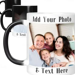 Personalized Magic Mug Custom Wedding Gift for Coupleized Photo Wedding Gift Mug Heat Reveal Sensitive Mug Color Changing Ceramic Mug Xmas Cup Coffee Mug with Image Logo Text Gifts
