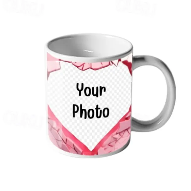 Personalized Photo Coffee Mug - Custom Wedding Gift for Couple Wedding Gift Mug Gift 3D Love Heart Hole In A Wall for Family Christmas Gift Mug Ceramic Mug 11oz