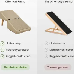 Pet Dog Stair Folding Chair Space Saving 2 in 1 Comfortable Climbing Step for Pets High Bed Dog Lamp Kitten Puppy Small Animal