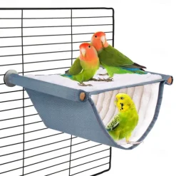 Pet Hanging Hammock Warm Nest Bed Removable Washable Bird Cage Perch For Parrot Hamster large yellow