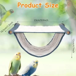 Pet Hanging Hammock Warm Nest Bed Removable Washable Bird Cage Perch For Parrot Hamster large yellow