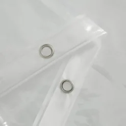 PEVA Shower Curtain Bath Curtain Waterproof Mildew Proof Clear Color White Black, Including Hooks 180x180cm 70