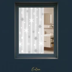 PEVA Shower Curtain Pattern Printed Bath Curtain Waterproof Mildew Proof, Including Hooks 180x180cm 70