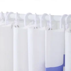 PEVA Shower Curtain Pattern Printed Bath Curtain Waterproof Mildew Proof, Including Hooks 180x180cm 70