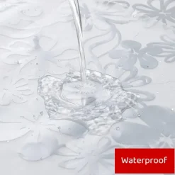 PEVA Shower Curtains, Water Resistant Bath Curtain for Bathroom Shower and Tub with Hooks Extra Long 240cm