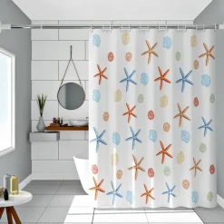 PEVA Shower Curtains, Water Resistant Bath Curtain for Bathroom Shower and Tub with Hooks Extra Long 240cm