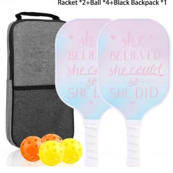 Pickleball Paddle Glass Fiber Material Pickleball Sports Set