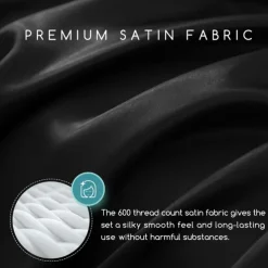 4-Piece Bed Sheets Set Deep Pocket Luxury Silk Satin Cooling Soft Plain Includes 1 Flat Sheet 1 Fitted Sheet 2 Pillowcase Suit