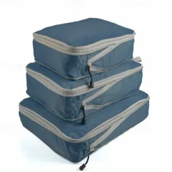 3-Piece Compression Packing Cubes Set for Travel Luggage Storage and Organizer, Large Capacity Expanding Storage Bags for Outdoor Travel & Home Use