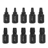 10-Piece Set Broken Head Bolt Screw Cap Extractor - Hexagon Socket Bolt Removal Tool, Chrome Vanadium Steel, for Screws, Bolts, and Studs