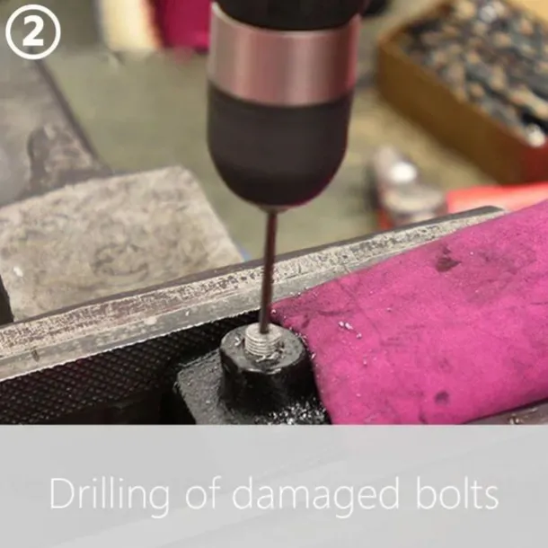 10-Piece Set Broken Head Bolt Screw Cap Extractor - Hexagon Socket Bolt Removal Tool, Chrome Vanadium Steel, for Screws, Bolts, and Studs